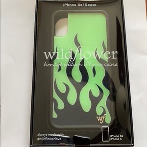 Neon Flames Wildflower IPhone case